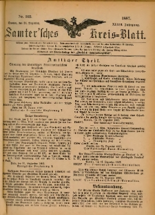 Samtersches Kreis-Blatt = Dziennik Powiatu Szamotulskiego 1887.12.24 Jg.33 Nr103
