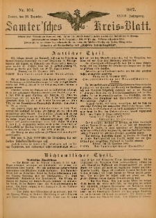 Samtersches Kreis-Blatt = Dziennik Powiatu Szamotulskiego 1887.12.28 Jg.33 Nr104