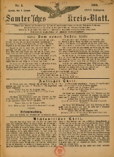Samtersches Kreis-Blatt = Dziennik Powiatu Szamotulskiego 1890.01.01 Jg.36 Nr1