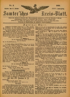Samtersches Kreis-Blatt = Dziennik Powiatu Szamotulskiego 1890.01.15 Jg.36 Nr5