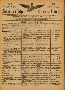 Samtersches Kreis-Blatt = Dziennik Powiatu Szamotulskiego 1890.01.18 Jg.36 Nr6