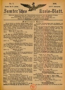 Samtersches Kreis-Blatt = Dziennik Powiatu Szamotulskiego 1890.01.22 Jg.36 Nr7
