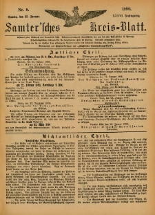 Samtersches Kreis-Blatt = Dziennik Powiatu Szamotulskiego 1890.01.25 Jg.36 Nr8