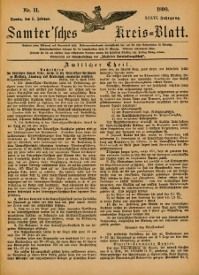 Samtersches Kreis-Blatt = Dziennik Powiatu Szamotulskiego 1890.02.05 Jg.36 Nr11