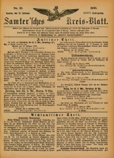Samtersches Kreis-Blatt = Dziennik Powiatu Szamotulskiego 1890.02.12 Jg.36 Nr13