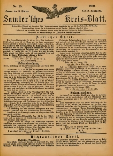 Samtersches Kreis-Blatt = Dziennik Powiatu Szamotulskiego 1890.02.19 Jg.36 Nr15