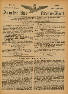 Samtersches Kreis-Blatt = Dziennik Powiatu Szamotulskiego 1890.02.26 Jg.36 Nr17