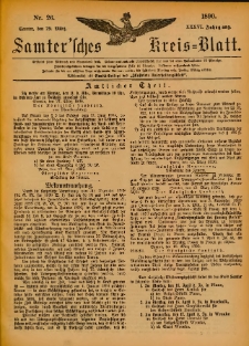 Samtersches Kreis-Blatt = Dziennik Powiatu Szamotulskiego 1890.03.29 Jg.36 Nr26