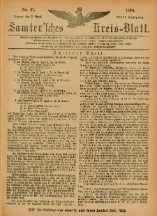 Samtersches Kreis-Blatt = Dziennik Powiatu Szamotulskiego 1890.04.02 Jg.36 Nr27