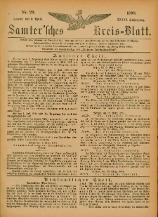 Samtersches Kreis-Blatt = Dziennik Powiatu Szamotulskiego 1890.04.09 Jg.36 Nr29