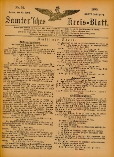 Samtersches Kreis-Blatt = Dziennik Powiatu Szamotulskiego 1890.04.19 Jg.36 Nr32