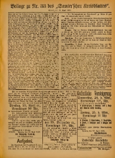 Beilage zu Nr.33 des Samterschen Kreisblatts = Dodatek do Nr.33 dziennika powiatowego Szamotulskiego 1890.04.22 Jg.36