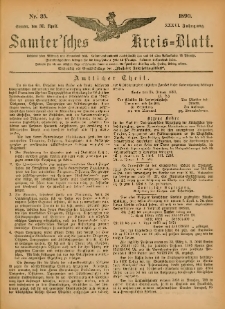 Samtersches Kreis-Blatt = Dziennik Powiatu Szamotulskiego 1890.04.30 Jg.36 Nr35