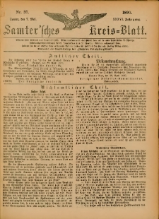 Samtersches Kreis-Blatt = Dziennik Powiatu Szamotulskiego 1890.05.07 Jg.36 Nr37