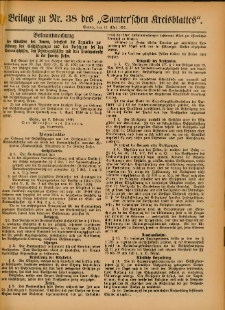 Beilage zu Nr.38 des Samterschen Kreisblatts = Dodatek do Nr.38 dziennika powiatowego Szamotulskiego 1890.05.10 Jg.36