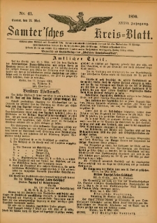 Samtersches Kreis-Blatt = Dziennik Powiatu Szamotulskiego 1890.05.21 Jg.36 Nr41
