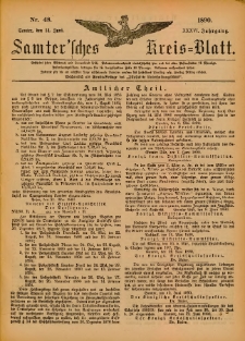 Samtersches Kreis-Blatt = Dziennik Powiatu Szamotulskiego 1890.06.14 Jg.36 Nr48