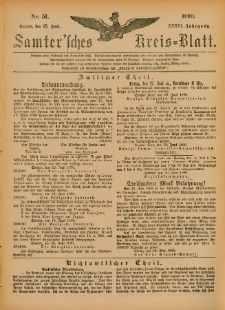 Samtersches Kreis-Blatt = Dziennik Powiatu Szamotulskiego 1890.06.25 Jg.36 Nr51