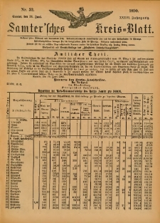 Samtersches Kreis-Blatt = Dziennik Powiatu Szamotulskiego 1890.06.28 Jg.36 Nr52
