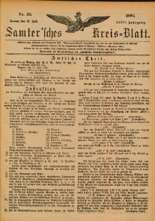 Samtersches Kreis-Blatt = Dziennik Powiatu Szamotulskiego 1890.07.12 Jg.36 Nr56