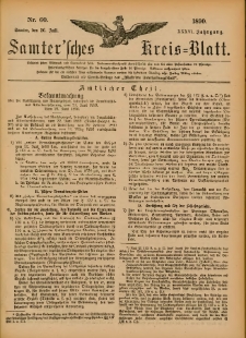 Samtersches Kreis-Blatt = Dziennik Powiatu Szamotulskiego 1890.07.26 Jg.36 Nr60