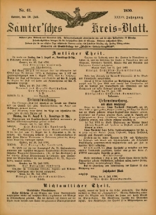 Samtersches Kreis-Blatt = Dziennik Powiatu Szamotulskiego 1890.07.30 Jg.36 Nr61