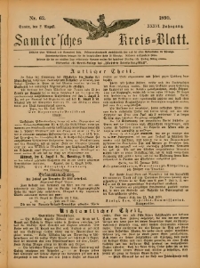 Samtersches Kreis-Blatt = Dziennik Powiatu Szamotulskiego 1890.08.02 Jg.36 Nr62