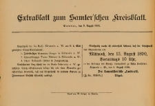 Extrablatt zum Samterschen Kreisblatt 1890.08.09