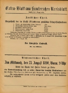 Extra-Blatt zum Samterschen Kreisblatt 1890.08.08