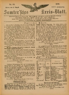 Samtersches Kreis-Blatt = Dziennik Powiatu Szamotulskiego 1890.08.13 Jg.36 Nr65