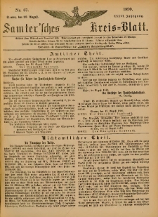 Samtersches Kreis-Blatt = Dziennik Powiatu Szamotulskiego 1890.08.20 Jg.36 Nr67