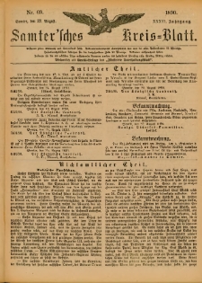 Samtersches Kreis-Blatt = Dziennik Powiatu Szamotulskiego 1890.08.27 Jg.36 Nr69