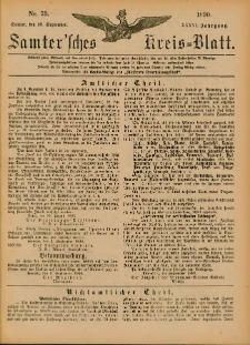 Samtersches Kreis-Blatt = Dziennik Powiatu Szamotulskiego 1890.09.10 Jg.36 Nr73