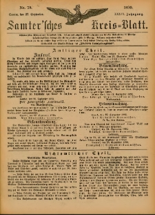Samtersches Kreis-Blatt = Dziennik Powiatu Szamotulskiego 1890.09.27 Jg.36 Nr78