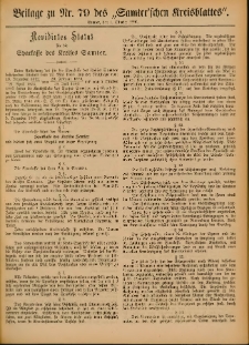 Beilage zu Nr.79 des Samterschen Kreisblatts = Dodatek do Nr.79 dziennika powiatowego Szamotulskiego 1890.10.01 Jg.36