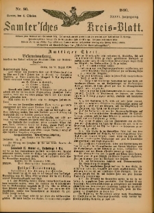 Samtersches Kreis-Blatt = Dziennik Powiatu Szamotulskiego 1890.10.04 Jg.36 Nr80