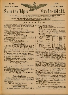 Samtersches Kreis-Blatt = Dziennik Powiatu Szamotulskiego 1890.10.18 Jg.36 Nr84