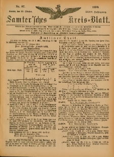 Samtersches Kreis-Blatt = Dziennik Powiatu Szamotulskiego 1890.10.29 Jg.36 Nr87
