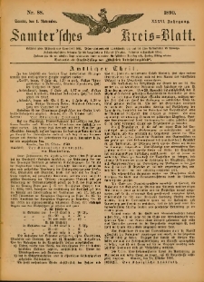 Samtersches Kreis-Blatt = Dziennik Powiatu Szamotulskiego 1890.11.01 Jg.36 Nr88