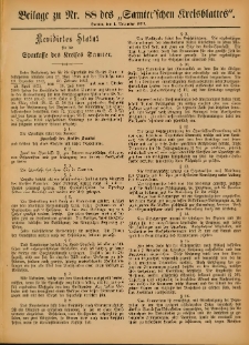 Beilage zu Nr.88 des Samterschen Kreisblatts = Dodatek do Nr.88 dziennika powiatowego Szamotulskiego 1890.11.01 Jg.36