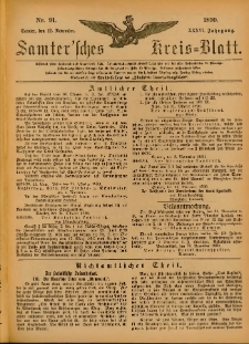 Samtersches Kreis-Blatt = Dziennik Powiatu Szamotulskiego 1890.11.12 Jg.36 Nr91