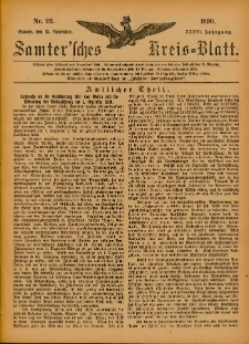 Samtersches Kreis-Blatt = Dziennik Powiatu Szamotulskiego 1890.11.15 Jg.36 Nr92