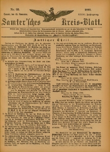 Samtersches Kreis-Blatt = Dziennik Powiatu Szamotulskiego 1890.11.19 Jg.36 Nr93