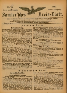 Samtersches Kreis-Blatt = Dziennik Powiatu Szamotulskiego 1890.11.26 Jg.36 Nr95