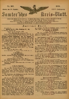 Samtersches Kreis-Blatt = Dziennik Powiatu Szamotulskiego 1890.12.20 Jg.36 Nr102