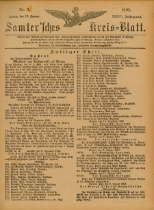 Samtersches Kreis-Blatt = Dziennik Powiatu Szamotulskiego 1891.01.17 Jg.37 Nr5