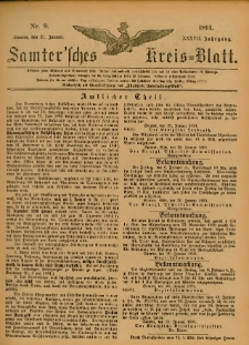 Samtersches Kreis-Blatt = Dziennik Powiatu Szamotulskiego 1891.01.31 Jg.37 Nr9