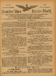 Samtersches Kreis-Blatt = Dziennik Powiatu Szamotulskiego 1891.02.28 Jg.37 Nr17
