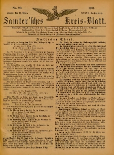Samtersches Kreis-Blatt = Dziennik Powiatu Szamotulskiego 1891.03.11 Jg.37 Nr20