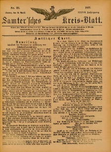 Samtersches Kreis-Blatt = Dziennik Powiatu Szamotulskiego 1891.04.11 Jg.37 Nr29